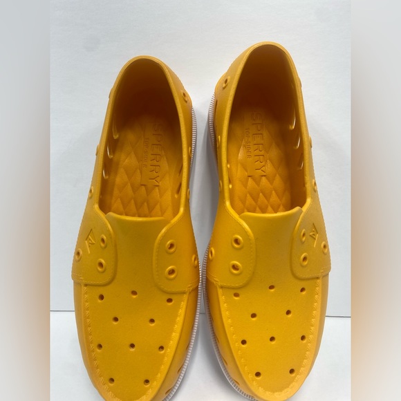 NEW Sperry Men’s A/O float Yellow boat shoes size 11 - Picture 5 of 6